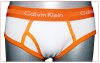 Slips Calvin Klein Hombre 365 Naranja Blanco