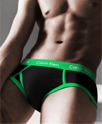 Slips Calvin Klein Hombre 365 Verde Negro
