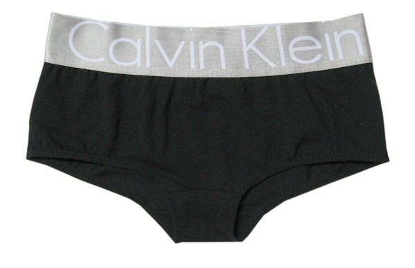 Boxer Calvin Klein Mujer Steel Blateado Blanco Negro - Haga un click en la imagen para cerrar