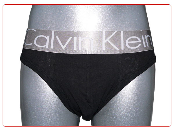 Slip Calvin Klein Hombre Steel Blateado Blanco Negro - Haga un click en la imagen para cerrar