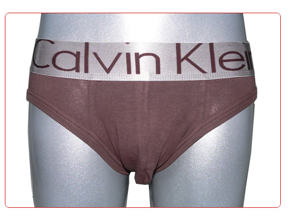 Slip Calvin Klein Hombre Steel Blateado Marron - Haga un click en la imagen para cerrar