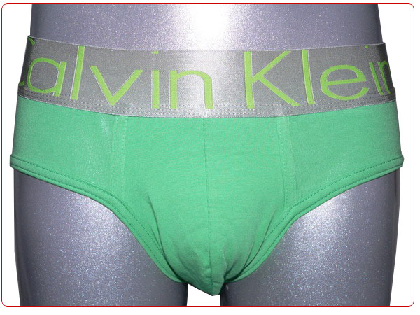 Slip Calvin Klein Hombre Steel Blateado Verde - Haga un click en la imagen para cerrar