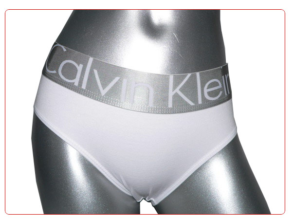 Slip Calvin Klein Mujer Steel Blateado Blanco - Haga un click en la imagen para cerrar