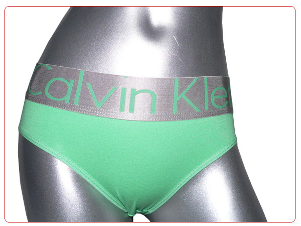 Slip Calvin Klein Mujer Steel Blateado Verde - Haga un click en la imagen para cerrar
