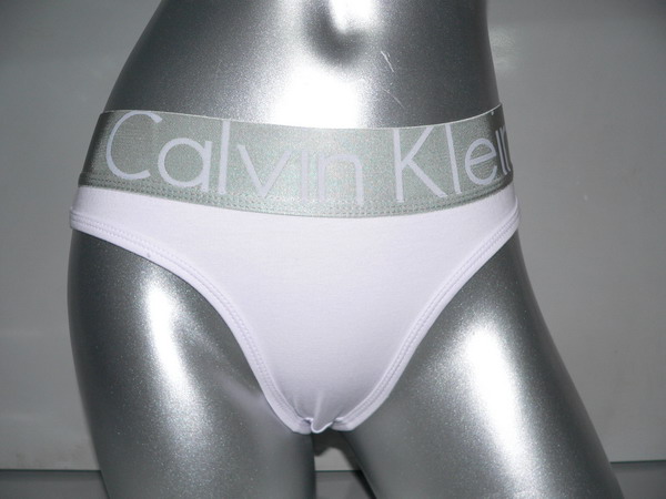 Calvin Klein Mujer Tanga Blateado Blanco - Haga un click en la imagen para cerrar