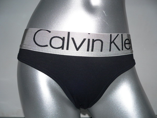 Calvin Klein Mujer Tanga Blateado Negro - Haga un click en la imagen para cerrar