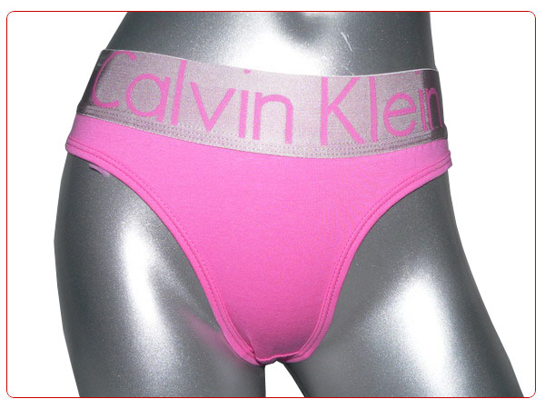Calvin Klein Mujer Tanga Blateado Rosa - Haga un click en la imagen para cerrar