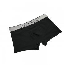 Boxer Calvin Klein Hombre Steel Blateado Negro