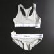 Conjunto Sujetador y Slip Calvin Klein Mujer Blanco Gris