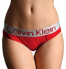 Slip Calvin Klein Mujer Steel Blateado Rojo