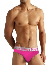 Slip Calvin Klein Hombre Steel Blateado Rosa