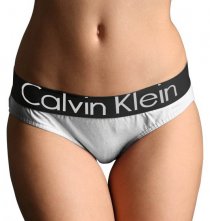 Slip Calvin Klein Mujer Steel Negro Blanco