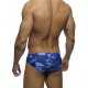 Slip Natacion Addicted Hombre Camuflaje Azul