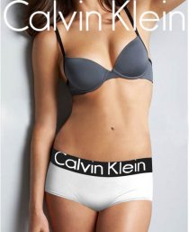 Boxer Calvin Klein Mujer Steel Negro Blanco