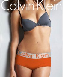 Boxer Calvin Klein Mujer Steel Blateado Naranja