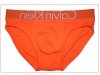 Slip Calvin Klein Hombre Steel Blateado Naranja