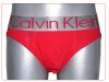 Slip Calvin Klein Hombre Steel Blateado Rojo