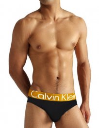 Slip Calvin Klein Hombre Steel Dolado Negro