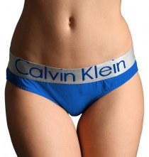 Slip Calvin Klein Mujer Steel Blateado Azul