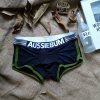 Boxer Aussiebum Hombre Malla Negro Verde