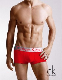 Boxer Calvin Klein Hombre Steel Blateado Rojo