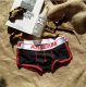 Boxer Aussiebum Hombre Apagado Negro Rojo