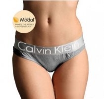 Slip Calvin Klein Mujer Steel Modal Blateado Gris