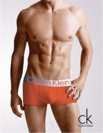 Boxer Calvin Klein Hombre Steel Blateado Naranja