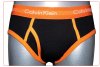 Slips Calvin Klein Hombre 365 Naranja Negro