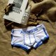 Boxer Aussiebum Hombre Apagado Blanco Azul