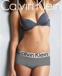 Boxer Calvin Klein Mujer Steel Blateado Gris