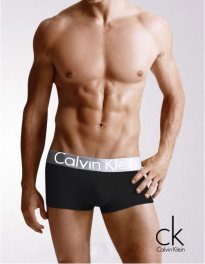 Boxer Calvin Klein Hombre Steel Blateado Blanco Negro