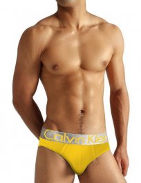 Slip Calvin Klein Hombre Steel Blateado Amarillo