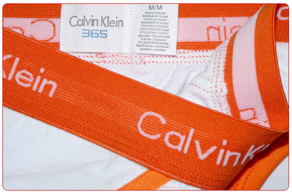 Slips Calvin Klein Hombre 365 Naranja Blanco - Haga un click en la imagen para cerrar