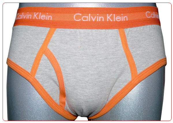 Slips Calvin Klein Hombre 365 Naranja Gris - Haga un click en la imagen para cerrar