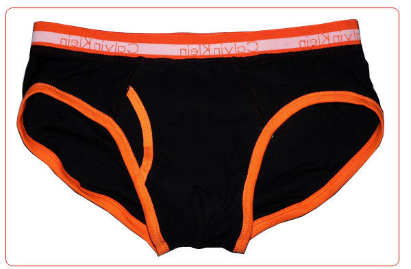 Slips Calvin Klein Hombre 365 Naranja Negro - Haga un click en la imagen para cerrar