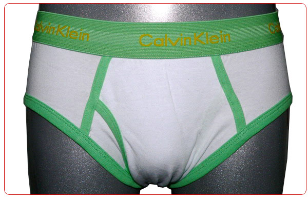 Slips Calvin Klein Hombre 365 Verde Blanco - Haga un click en la imagen para cerrar