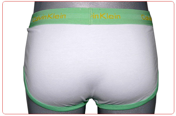 Slips Calvin Klein Hombre 365 Verde Blanco - Haga un click en la imagen para cerrar
