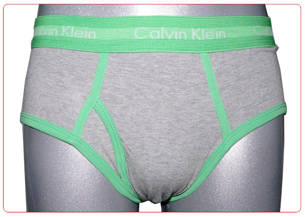 Slips Calvin Klein Hombre 365 Verde Gris - Haga un click en la imagen para cerrar