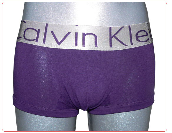 Boxer Calvin Klein Hombre Steel Blateado Violeta - Haga un click en la imagen para cerrar