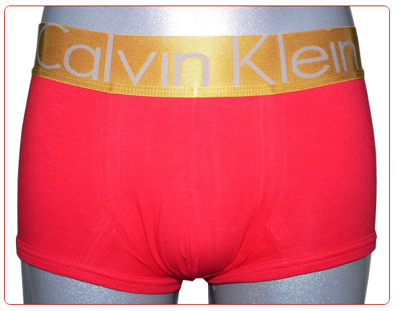 Boxer Calvin Klein Hombre Steel Dolado Rojo - Haga un click en la imagen para cerrar