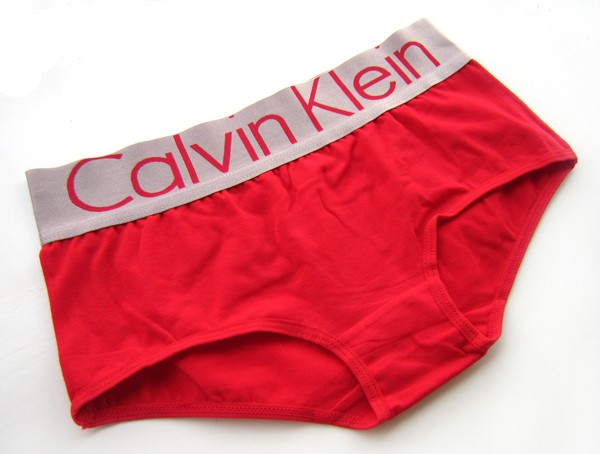 Boxer Calvin Klein Mujer Steel Blateado Rojo - Haga un click en la imagen para cerrar