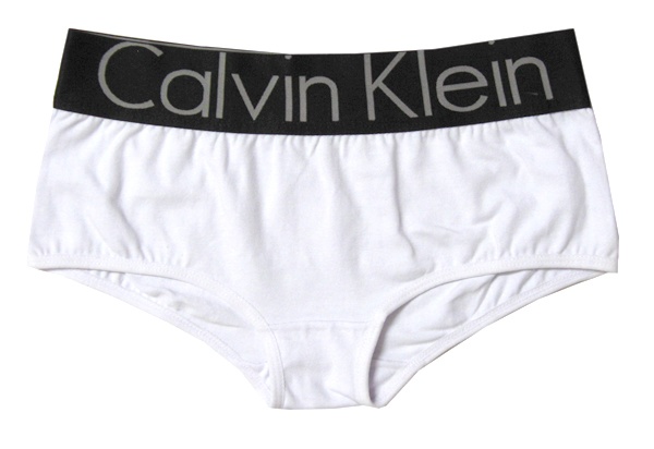 Boxer Calvin Klein Mujer Steel Negro Blanco - Haga un click en la imagen para cerrar