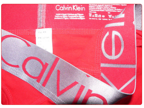 Slip Calvin Klein Hombre Steel Blateado Rojo - Haga un click en la imagen para cerrar