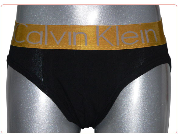 Slip Calvin Klein Hombre Steel Dolado Negro - Haga un click en la imagen para cerrar