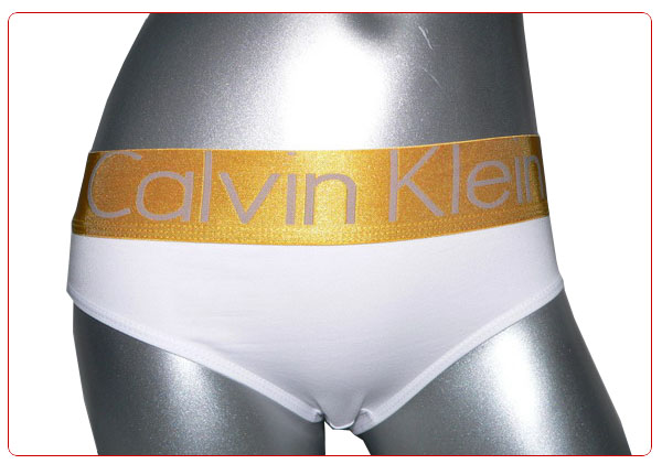 Slip Calvin Klein Mujer Steel Dolado Blanco - Haga un click en la imagen para cerrar