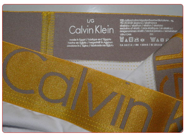 Slip Calvin Klein Mujer Steel Dolado Blanco - Haga un click en la imagen para cerrar