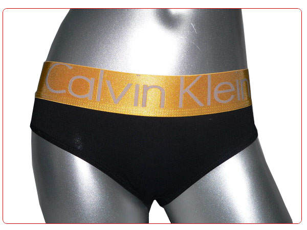 Slip Calvin Klein Mujer Steel Dolado Negro - Haga un click en la imagen para cerrar