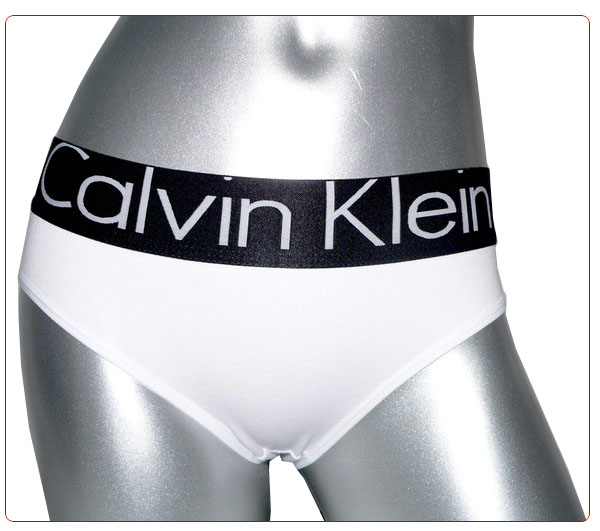 Slip Calvin Klein Mujer Steel Negro Blanco - Haga un click en la imagen para cerrar
