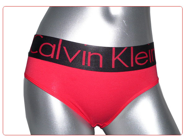 Slip Calvin Klein Mujer Steel Negro Rojo - Haga un click en la imagen para cerrar